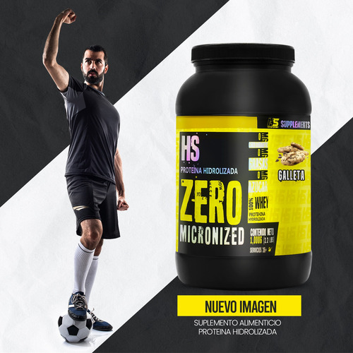 Proteína Whey Hidrolizada Zero Hs 1 Kg Sabores Hiper Sport Galleta
