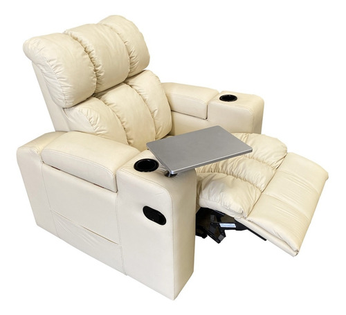 Sillon Reclinable Reposet Para Sala De Cine Mesa Portavasos