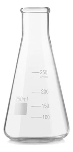 Matraz Erlenmeyer Vidrio Borosilicato 250ml Graduado Kimax