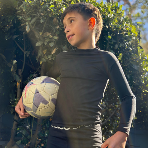 Conjunto Termico Frizado Niño Remera Termica + Calza Larga