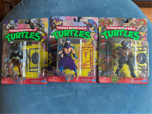 Tmnt Playmates Rocksteady Bebop Y Destructor Figuras Tortuga (Usado)