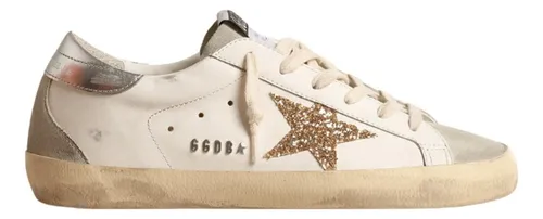 Tennis Golden Goose Super Purpurina Rosa Y Estrella