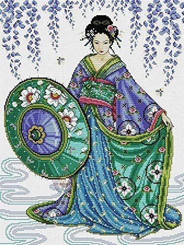 Kits Pintura Diamante 5d Para Adulto Kit Geisha Japonesa