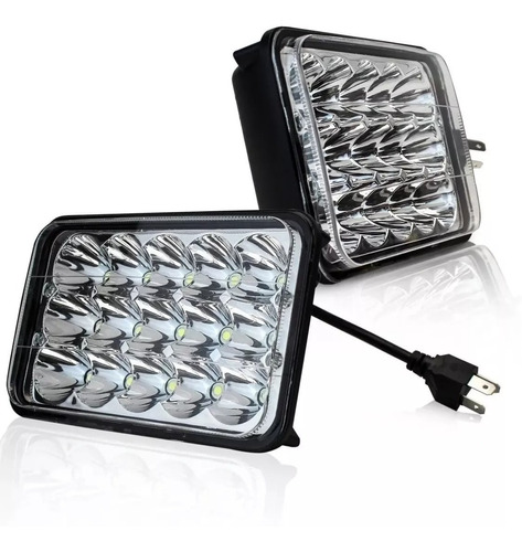 Par Faros 15 Led 4x6 Rectangular Unidad Alta/baja 