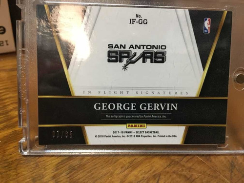 Colección George Gervin Incluye Game Jersey, Autografo Spurs (Usado)