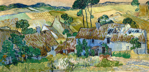 Lienzo Canvas Arte Vincent Van Gogh Granjas Auvers 73x150