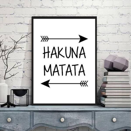 Quadro Frase Hakuna Matata 24x18cm