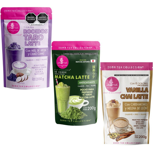 Zoma Tea Pack Strong Latte Taro Chai Matcha 600gr