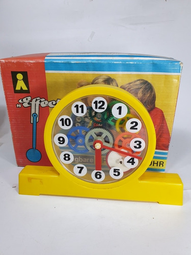 Antiguo Juguete Reloj Aleman Para Aprender La Hora