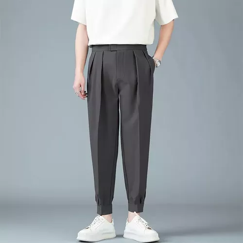 Pantalones Plisados Informales Para Hombre, Estilo Japonés
