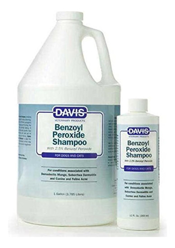 Davis Benzoyl Peroxide Pet Champu 1 Galon