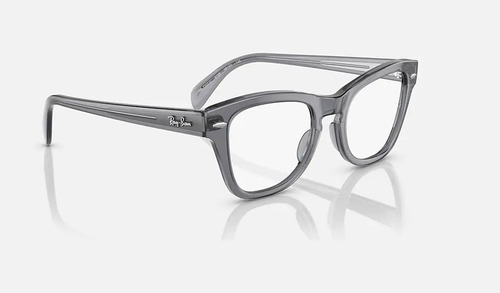 Lentes Ray Ban Rx0707v 8199 Gris Traslucido Oftalmico Color Transparent Grey