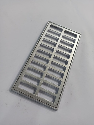 Grelha Pluvial Com Suporte 15x30 Em Aluminio Fundido