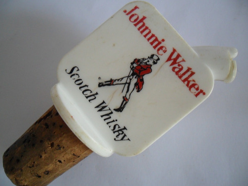 Tapon Vertedor De Whisky Johnnie Walker Antiguo De Plastico.