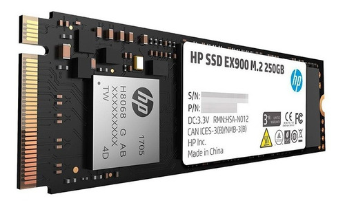 Unidad En Estado Solido Hp Ex900, 250gb, M.2, 2280, Pcie Gen