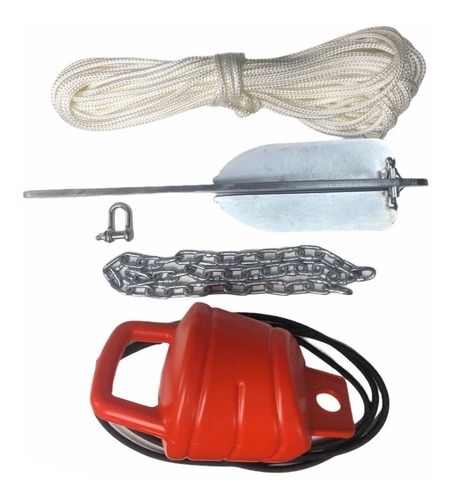 Kit De Fondeo Para Kayak Con Ancla Tipo Danforth 2kg