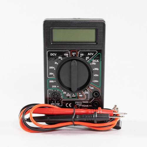 Multi Voltimetro Tester Con Puntas Y Bateria Incluida Dt830b