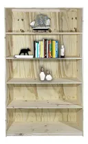 Comprar Biblioteca Organizador Recta 100 Cm Madera De Pino Maciza