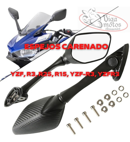 Espejo De Moto Yamaha R15 Velocidad Par 