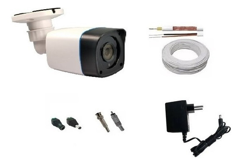 Kit Câmera Para Ligar Direto Na Tv + Cabo + Conectores Cor Branco