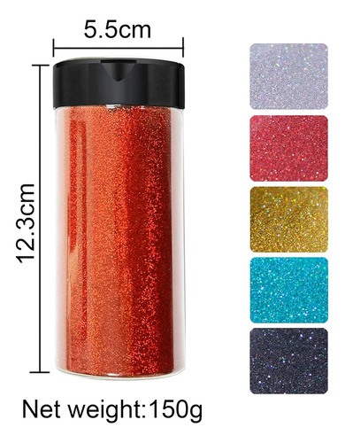 150g Holographic Glitter,0.2mm Ultra Fine Iridescent Gl...
