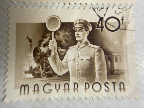 Sello Postal Hungría Ferrocarrilero 1936