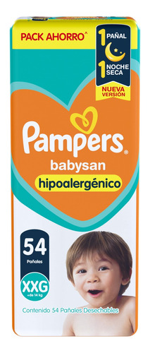 Pampers Babysan Hipoalergenico Xxg X 54 Unid
