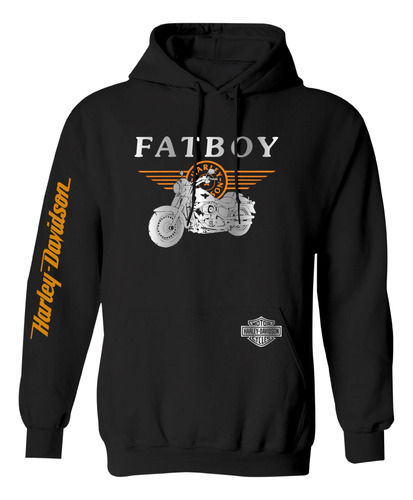 Sudadera + Playera Modelo Harley Davidson Fatboy Reflejante