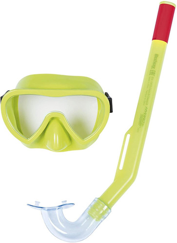 Set De Snorkel Clasico Hydro Swim Buceo Bestway Verde +3años