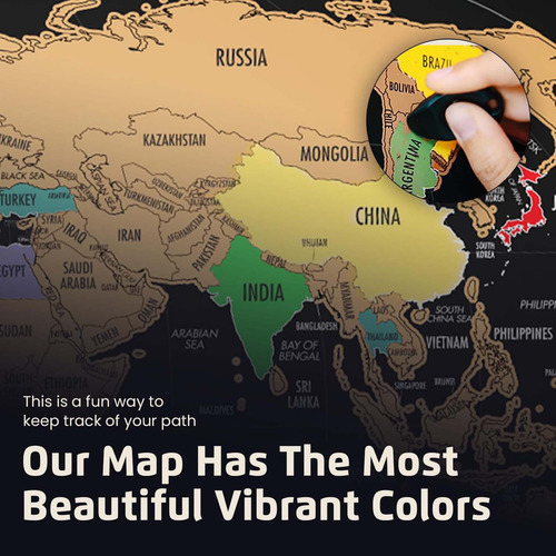 Mapa Mundial De Viajes En Scratch Mapa Que Se Puede Rascar