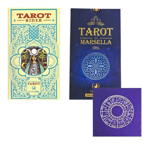 Combo Cartas Tarot Rider Rdr Waite + Marsella + Guias + Paño