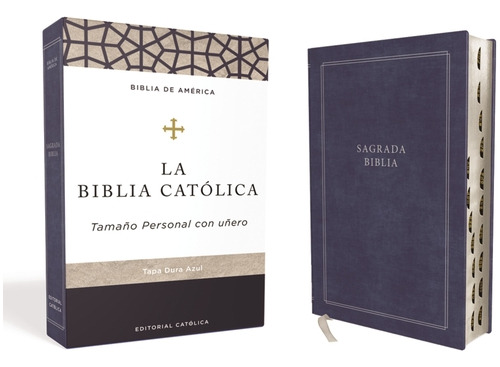 Libro Biblia Catã³lica, Tapa Dura, Azul, Tamaã±o Personal...