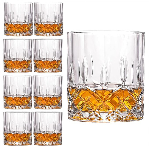 Juego 8 Vasos Whisky Cristal Vasos Whisky 11 Onzas Vasos Coc