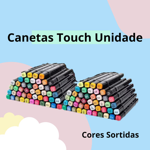 Marcadores Canetinhas Touch Avulsos Sortidos Ponta Dupla Un