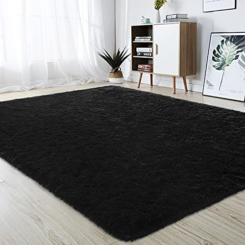 Ultra Soft Area Rugs 4x5.3 Feet Fluffy Carpets For Bedr...