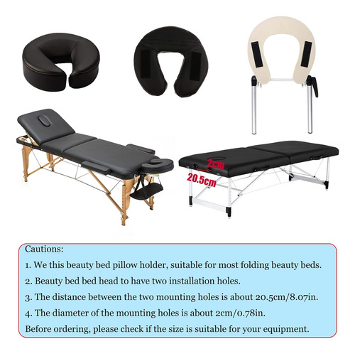 Cuna Facial Soporte De Reposacabezas Para Cama De Masaje Spa