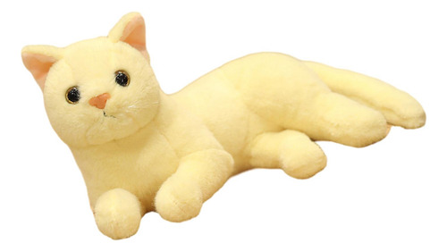 Juguete De Peluche Gato Adorable Animal De Amarillo Beis