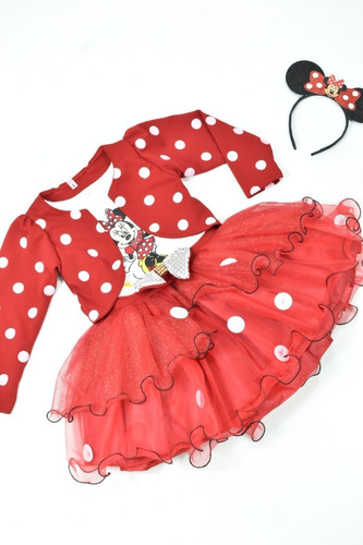 Vestido Minnie Mousse (mimi) Rojo Bleado 