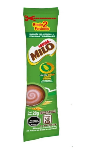 Saborizante Para Leche Milo Polvo Sachet X 20 Unidades