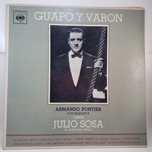 Julio Sosa Guapo Y Varon - Armando Pontier  Vinilo Tango Ex