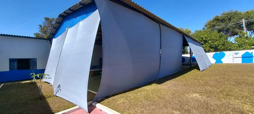 Tela Toldo Shade Sombreamento Sombralux 5x3 Cinza