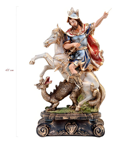 Imagen de material de resina: San Jorge (214) Pintura barroca en color