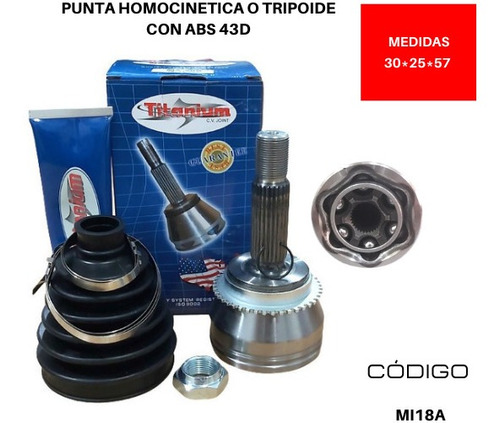 Punta Tripoide Mitsubishi Lancer Vii (cs) 2.0 Dohc 2003 2007