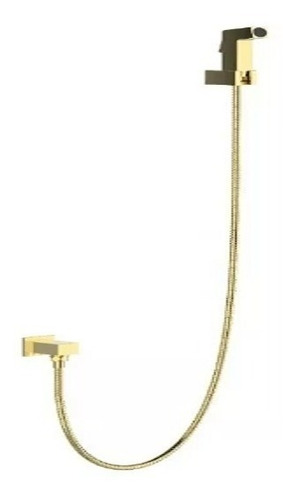Ducha Higiênica Gold Quadrada, Sem Derivação Acabamento Cromado Cor Dourado