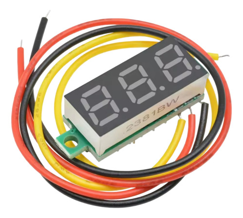 Mini Voltímetro Digital Rojo 2.5v A 40v Display Led 0.28