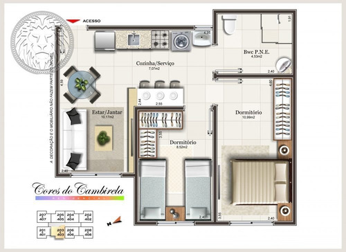 Imagem 2 de 10 de Apartamento - Nova Palhoca - Ref: 1779 - V-1816