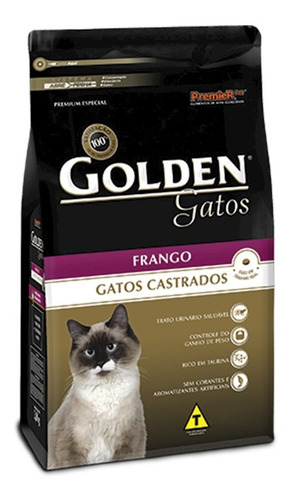 Ração Golden Gato Adulto Castrado  Frango  10,1kg