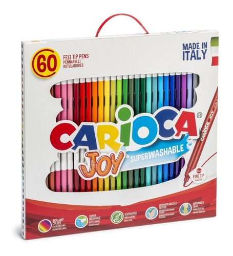 Marcadores Carioca Joy Box X 60 Made In Italy