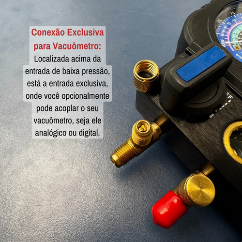 Manifold 2 Vias Bravo Mg2w R134a R22 R32 R410a Sem Mangueira
