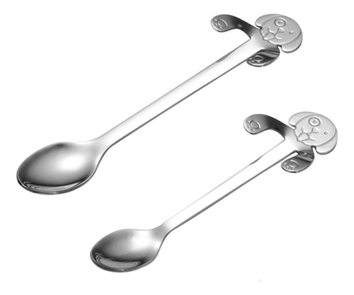 Cucharilla De Acero Inoxidable Cute Puppy For Café Y Postre